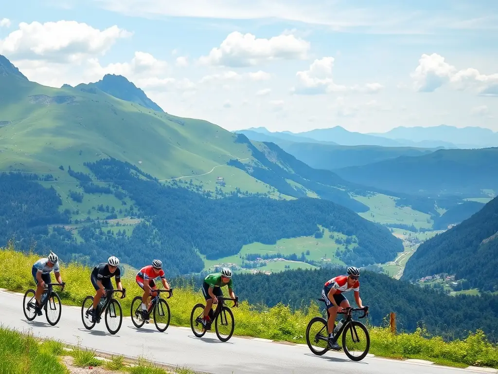 A dynamic image of cyclists racing through the countryside of Aube, France, during a CDTA-organized bike & run event.